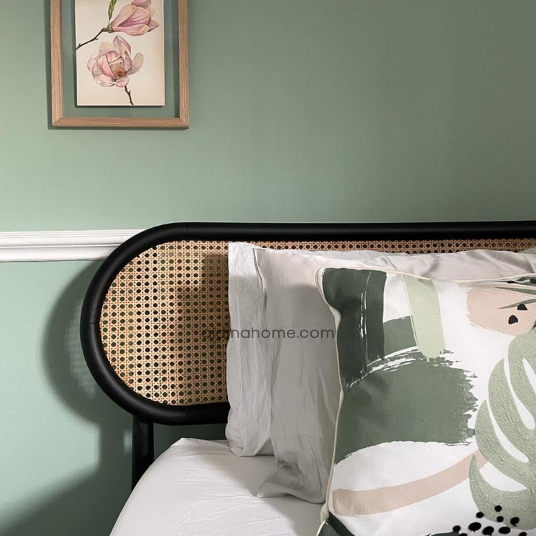 Tempat Tidur Ranjang Dipan Rotan Antik Minimalis Ahza Furniture by Aldina Home - Gambar 3