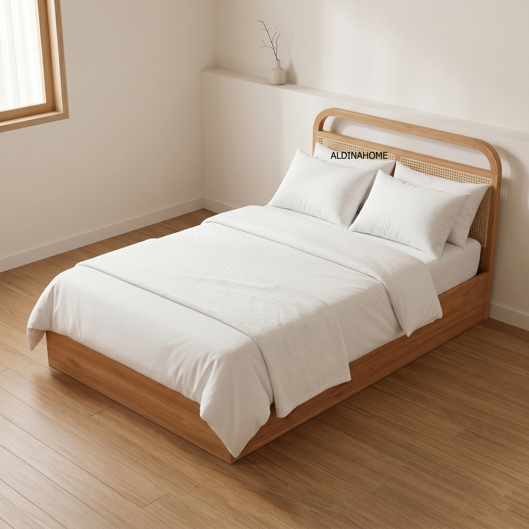 Tempat Tidur Ranjang Dipan Laci Rotan Antik Minimalis Nahira Furniture by Aldina Home - Gambar 6